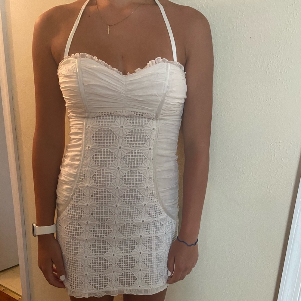 White BeBe dress